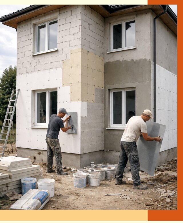 Утепление дома из газобетона в Красногорске от 4268 руб./м² — заказать у ТепломастерКрр